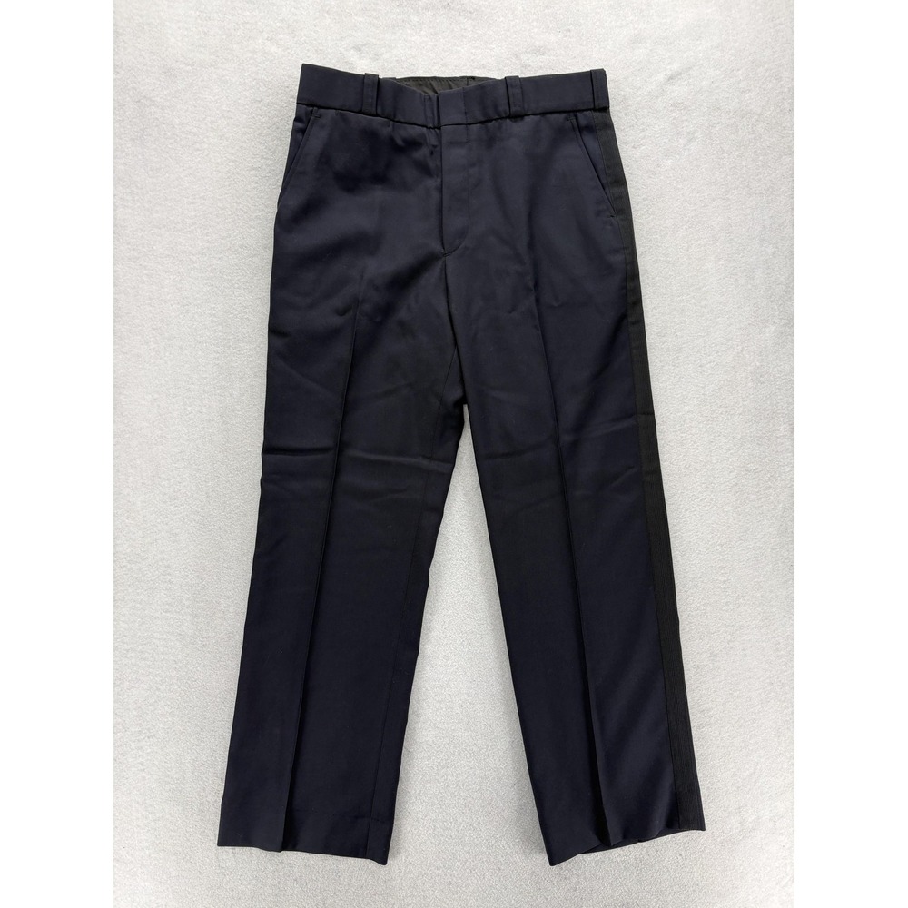 Flying Cross Dress Uniform Pants Mens 35x31 Blue Wool Side Stripe Police USA NWT